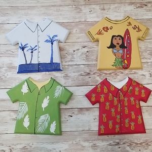 Hand Painted Room Decor-Wood Hawaiian Shirts